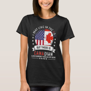 American Canadian Zuhause in den USA Patriot Ameri T-Shirt