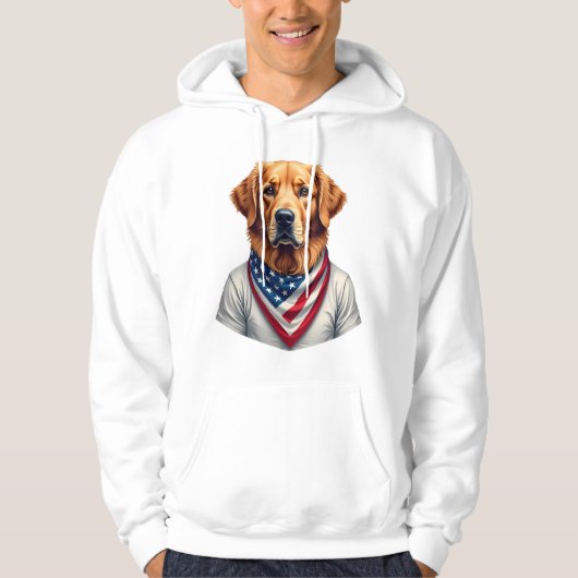 American Canine Golden Retriever Vintage Tee (Vorderseite)