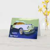 American Car Birthday Card Karte (Gelbe Blume)