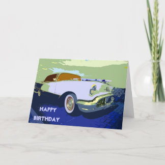 American Car Birthday Card Karte