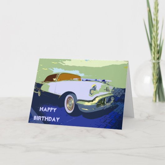 American Car Birthday Card Karte (Vorderseite)