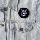 American Cat Sungles USA Flag 4. Juli Cat Grap Button (Beispiel)