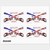 American Cavalry Rectangle Stickers (Blatt)