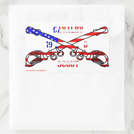 American Cavalry Rectangle Stickers (Tasche)