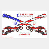 American Cavalry Rectangle Stickers (Vorderseite)