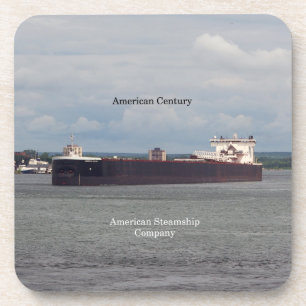 American Century Set von 6 harten Kunststoff-Unter Untersetzer