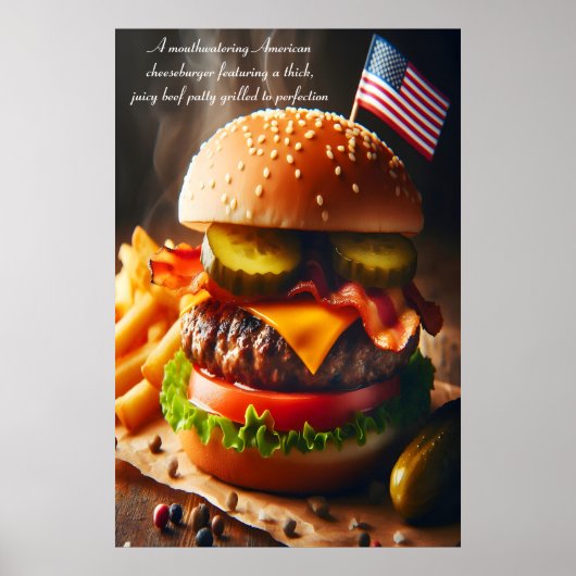 American Cheeseburger Experience 24x36 Poster (Vorne)