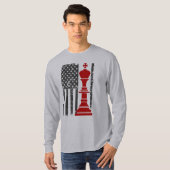 American Chess King Patriotic Flag T-Shirt (Vorne ganz)