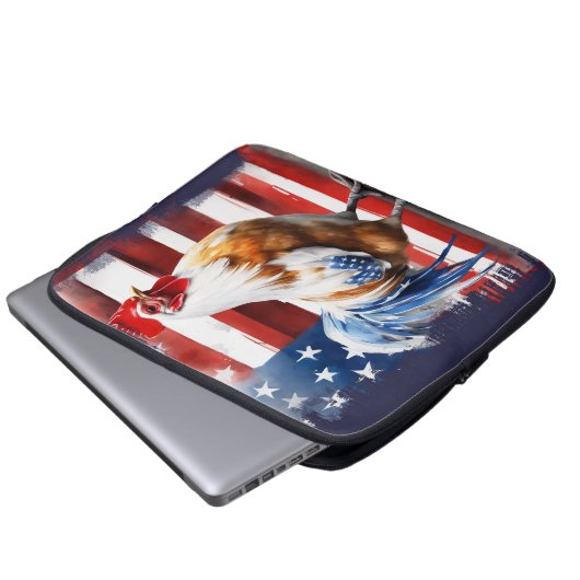 American Chicken Laptopschutzhülle (Vorne Knopf)