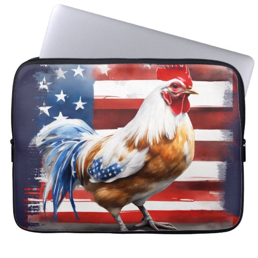 American Chicken Laptopschutzhülle (Vorderseite)