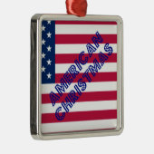 American Christmas Flag Ornament Aus Metall (Rechts)