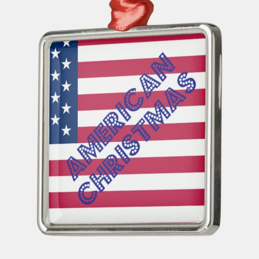 American Christmas Flag Ornament Aus Metall (Links)