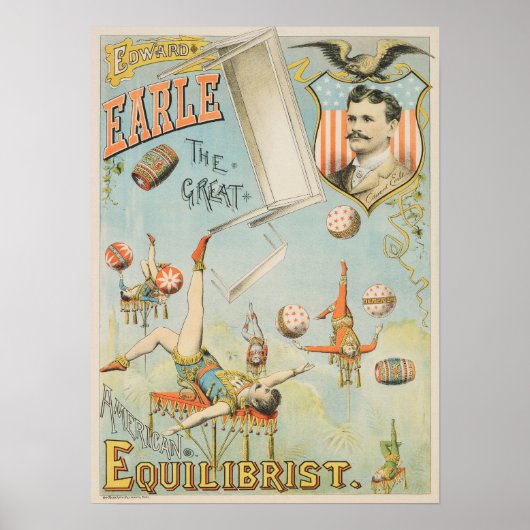 American Circus Performer Edward Earle Poster (Vorne)