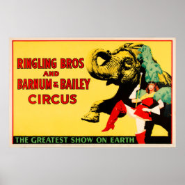 AMERICAN CIRCUS Ringling Bros Vintag Acrobat Show Poster