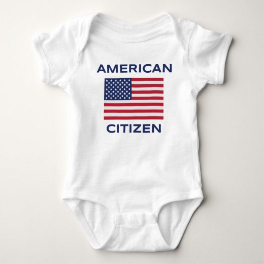 American Citizen Bold USA Flag Baby Bodysuit Baby Strampler (Vorderseite)