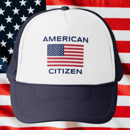American Citizen Bold USA Flag Trucker Hat Truckerkappe