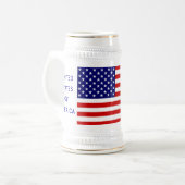 American Citizen Flag Beer Stein von Janz Bierglas (Vorderseite Links)