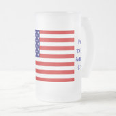 American Citizen Flag Mattiert Ber Stein von Janz Mattglas Bierglas (VorderseiteRechts)