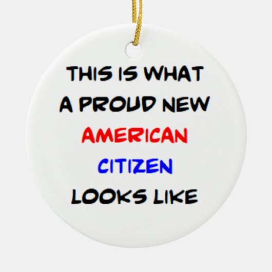 american citizen, proud new keramik ornament (Vorne)