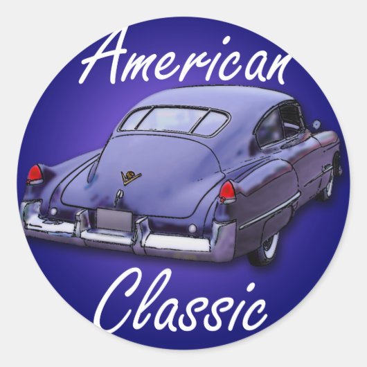 American Classic 1949 Cadillac Runder Aufkleber (Vorderseite)