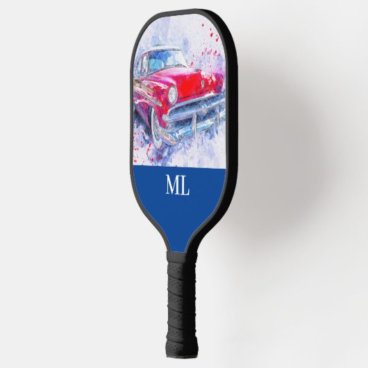 American Classic Car Mit Monogramm Pickleball Schläger (Links)