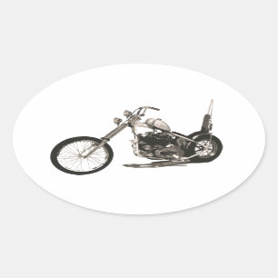American Classic Chopper Motorrad Ovaler Aufkleber