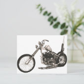 American Classic Chopper Motorrad Postkarte (Stehend Vorderseite)