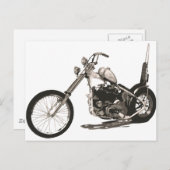 American Classic Chopper Motorrad Postkarte (Vorne/Hinten)