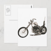 American Classic Chopper Motorrad Postkarte (Vorne/Hinten)