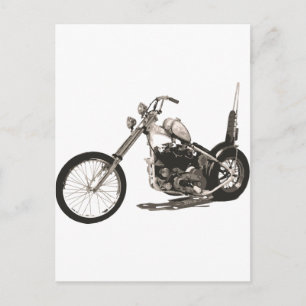American Classic Chopper Motorrad Postkarte