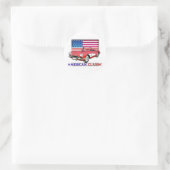 American Classic Muscle Runder Aufkleber (Tasche)