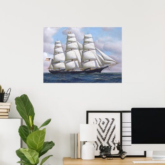 American Clipper Ship Flying Cloud Print Poster (Heimbüro)