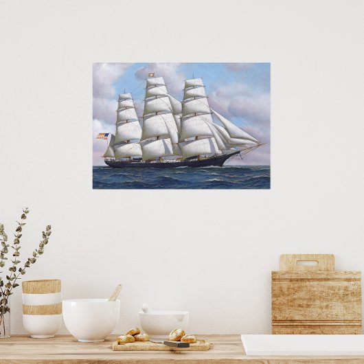 American Clipper Ship Flying Cloud Print Poster (Küche)