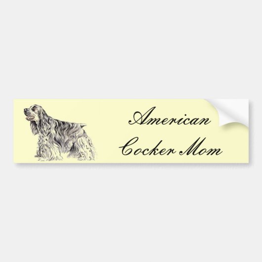 American Cocker Mama Autoaufkleber (Vorne)