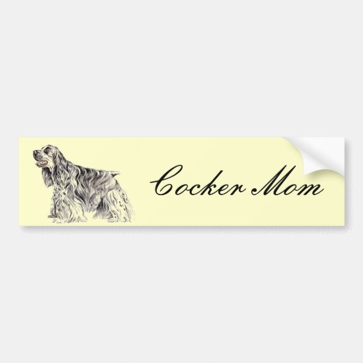 American Cocker Mama Autoaufkleber (Vorne)