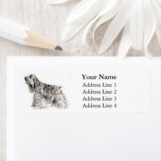 American Cocker Spanel Address Labels (Insitu)