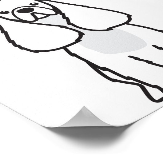 American Cocker Spanel Dog Cartoon Poster (Ecke)