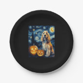 American Cocker Spanel Niedlich Hund Halloween Jac Pappteller (Vorderseite)