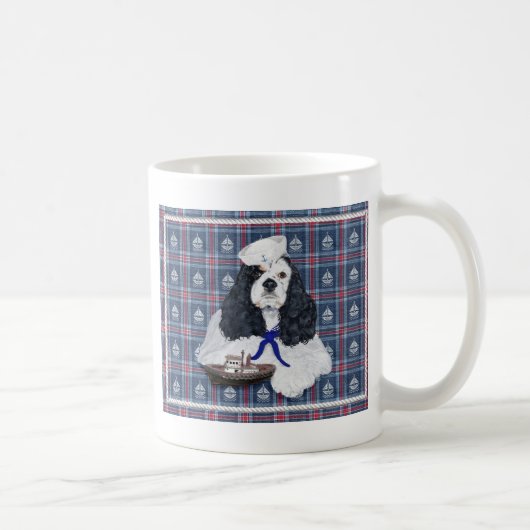 American Cocker Spanel Sailor Kaffeetasse (Rechts)