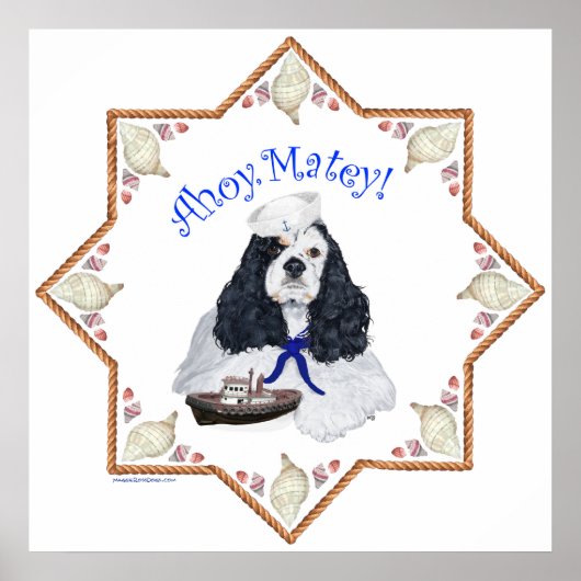 American Cocker Spanel Sailor Poster (Vorne)