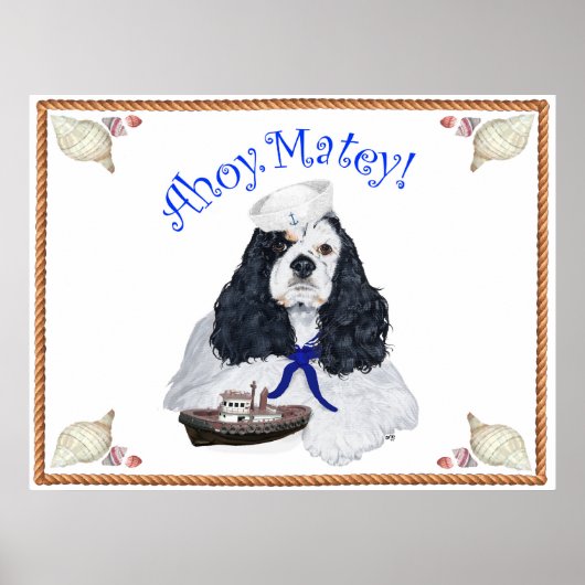 American Cocker Spanel Sailor Poster (Vorne)