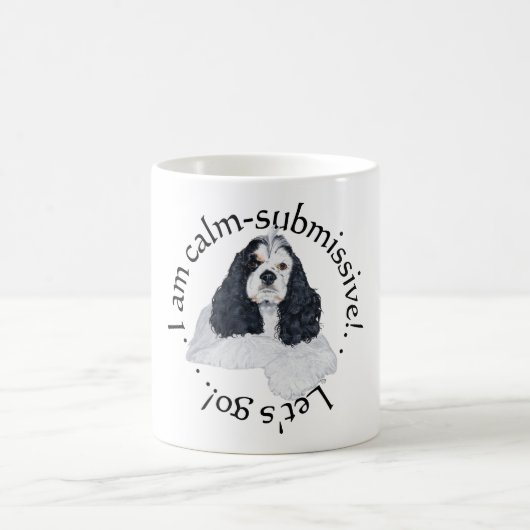 American Cocker Spaniel Calm Submissive Kaffeetasse (Mittel)