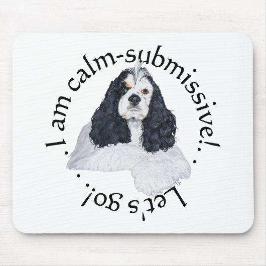 American Cocker Spaniel Calm Submissive Mousepad (Vorne)