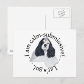 American Cocker Spaniel Calm Submissive Postkarte (Vorne/Hinten)