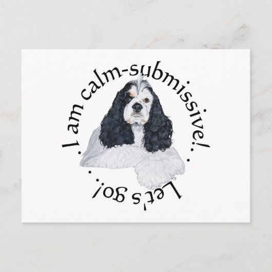 American Cocker Spaniel Calm Submissive Postkarte (Vorderseite)