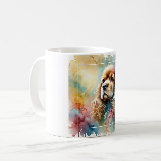 American Cocker Spaniel Dog 070824AREF137 - Waterc Kaffeetasse (Vorderseite Links)