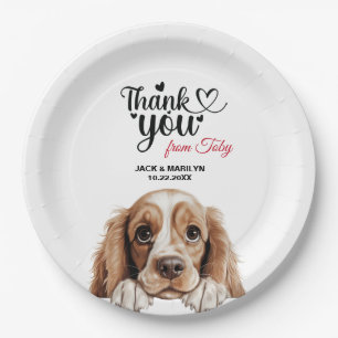 American Cocker Spaniel Dog Wedding Cocktail Pappteller
