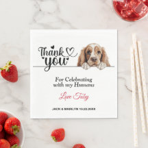 American Cocker Spaniel Dog Wedding Cocktail