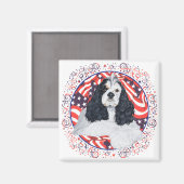 American Cocker Spaniel Flag Magnet (Vorderseite/Rückseite)