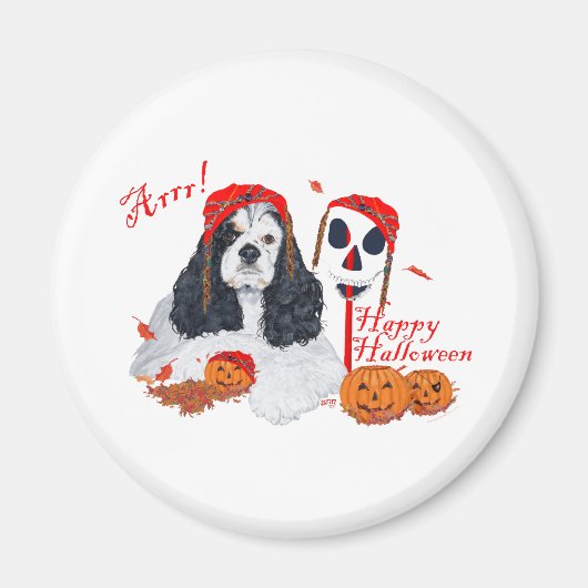 American Cocker Spaniel Halloween Magnet (Vorne)